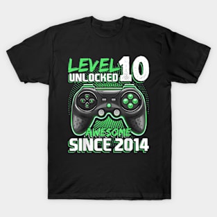 10th Birthday Gamer 10 Year Old Bday Boy Ten Son T-Shirt